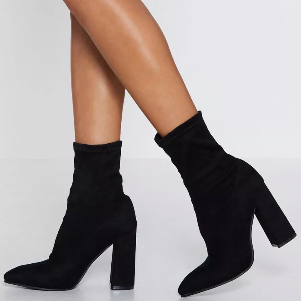 Sock It To Me Heeled Boot NWOT